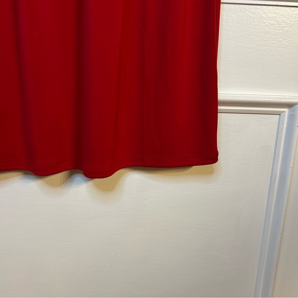 *NWT* Talbots Red Knit Dress with Boat Neck and Cap Sleeves, Size PL - Picture 6 of 9